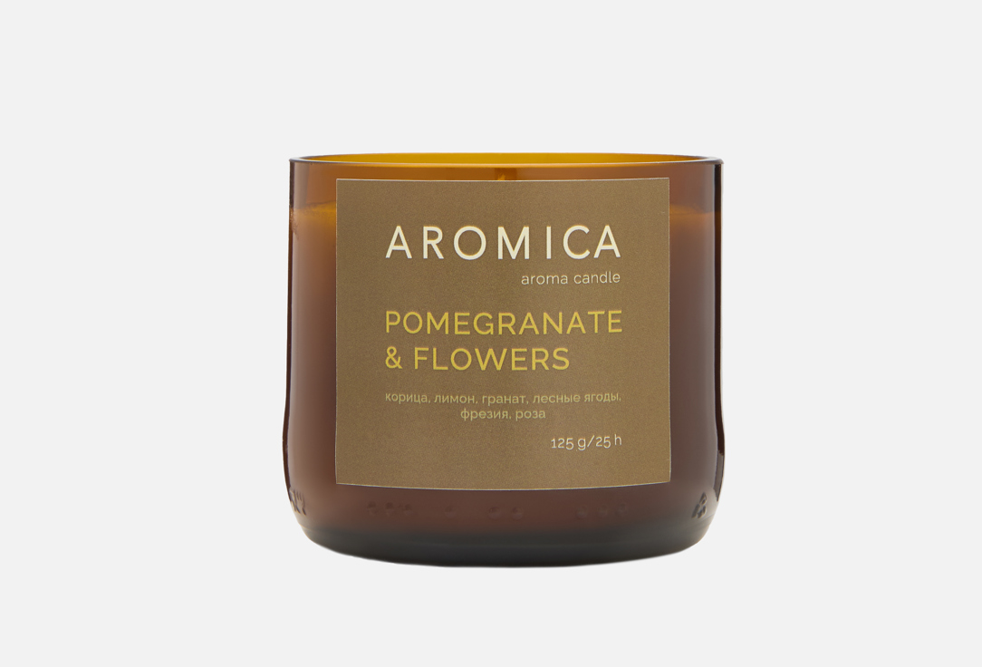 

Ароматичская свеча AROMICA, Pomegranate & Flowers 125 г