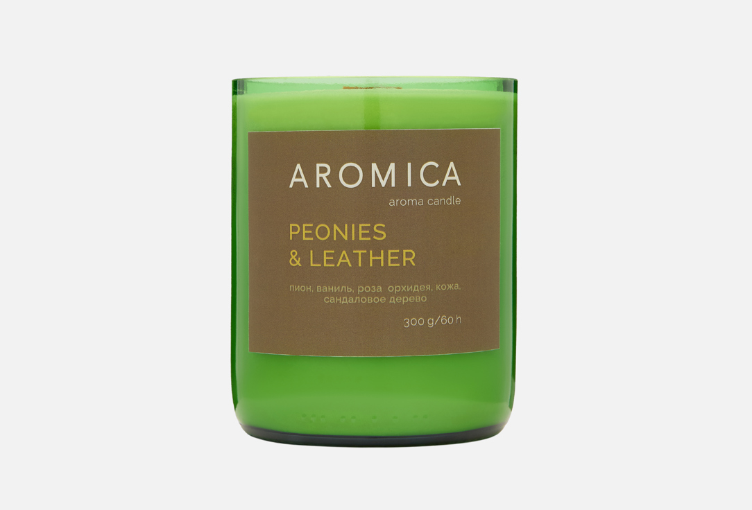 

Ароматичская свеча AROMICA, Peonies & Leather 300 г