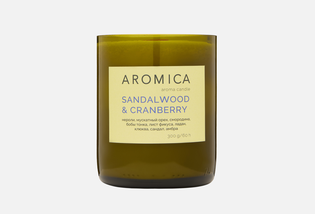 

Ароматичская свеча AROMICA, Sandalwood & Cranberry 300 г