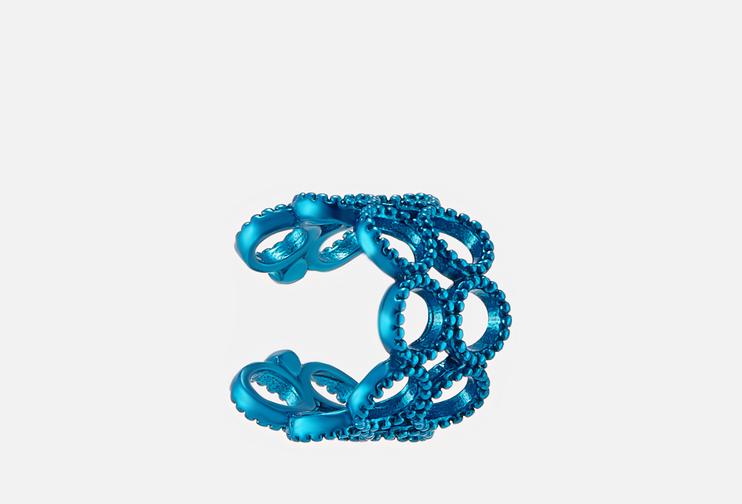 Изображение товара Серебряный кафф Cheeky Me Ornament в ярком синем цвете