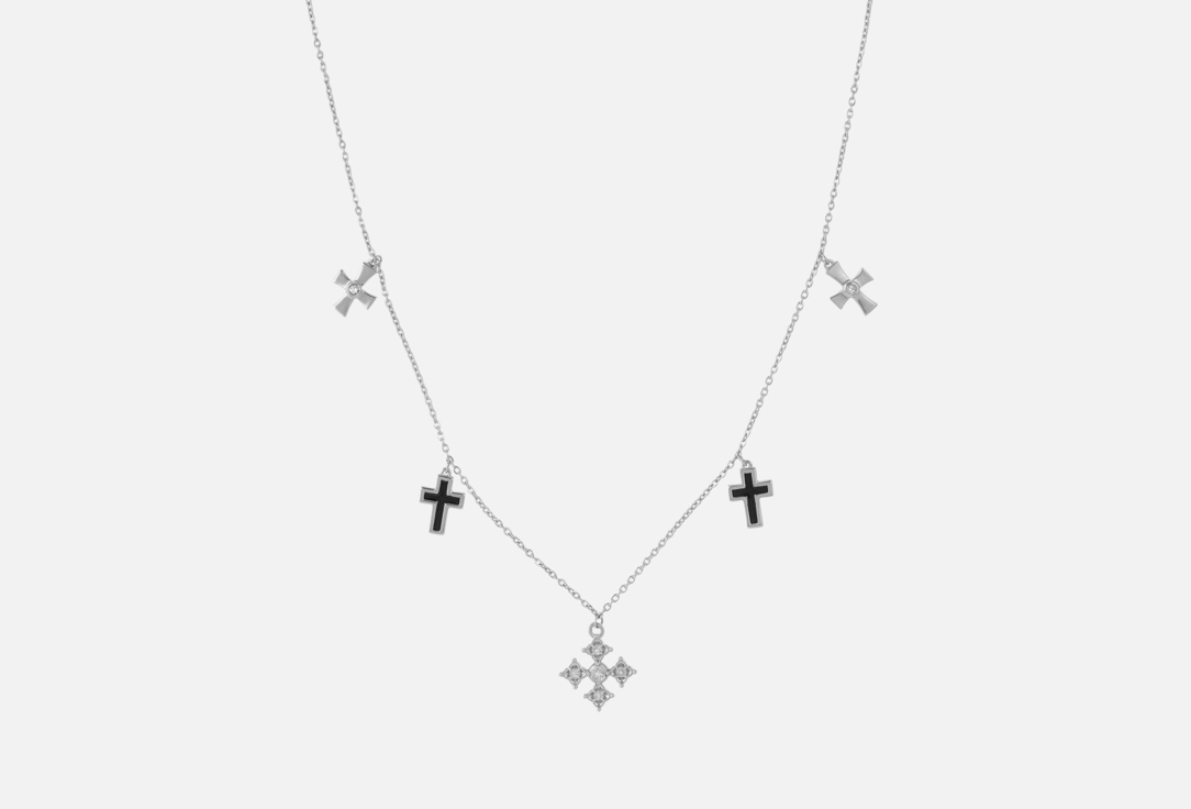

Колье серебряное CHEEKY ME, Five crosses 1 шт