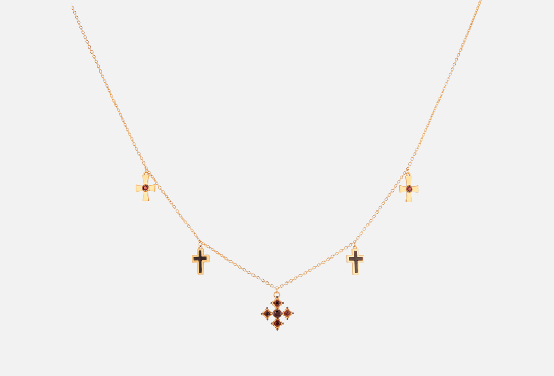 

Колье серебряное CHEEKY ME, Five crosses 1 шт