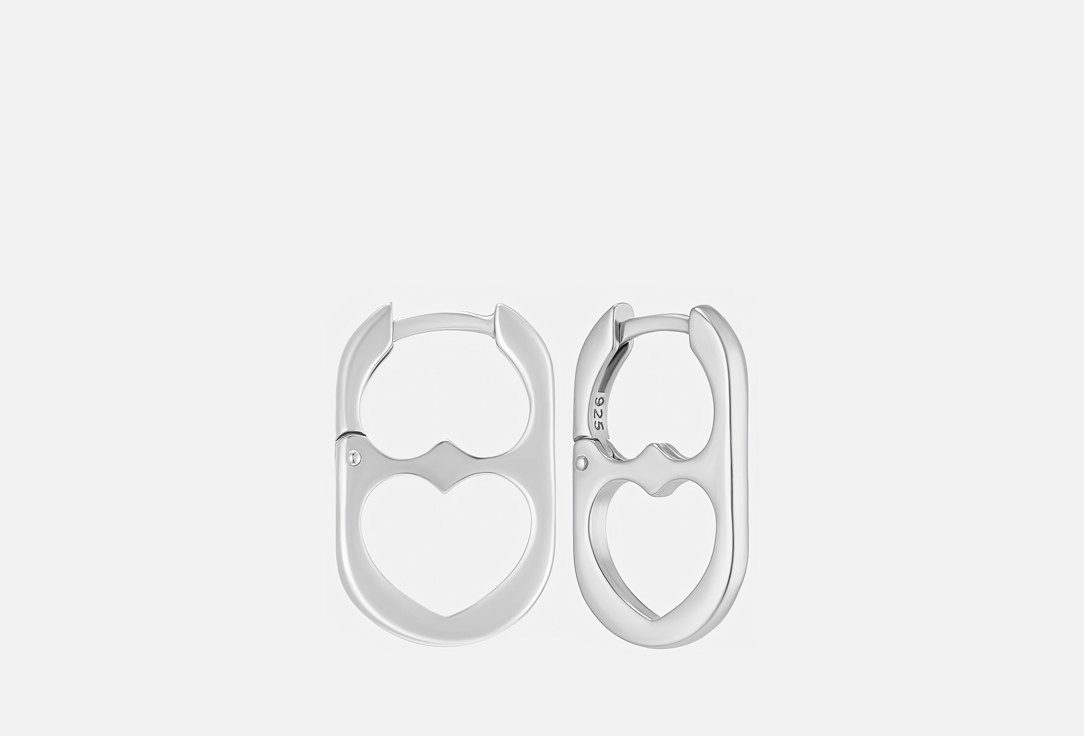 Изображение товара Серьги Серебряные Cheeky Me Stay-on tab with heart