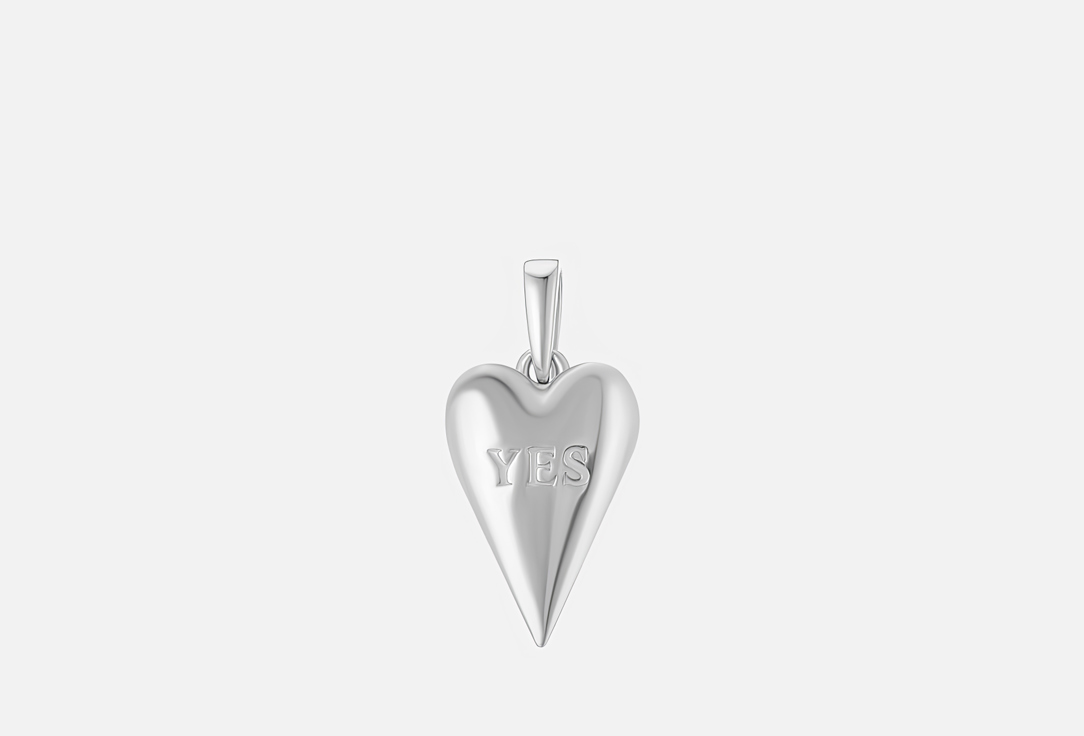 Изображение товара Подвеска серебряная Cheeky Me Heart, say YES or NO