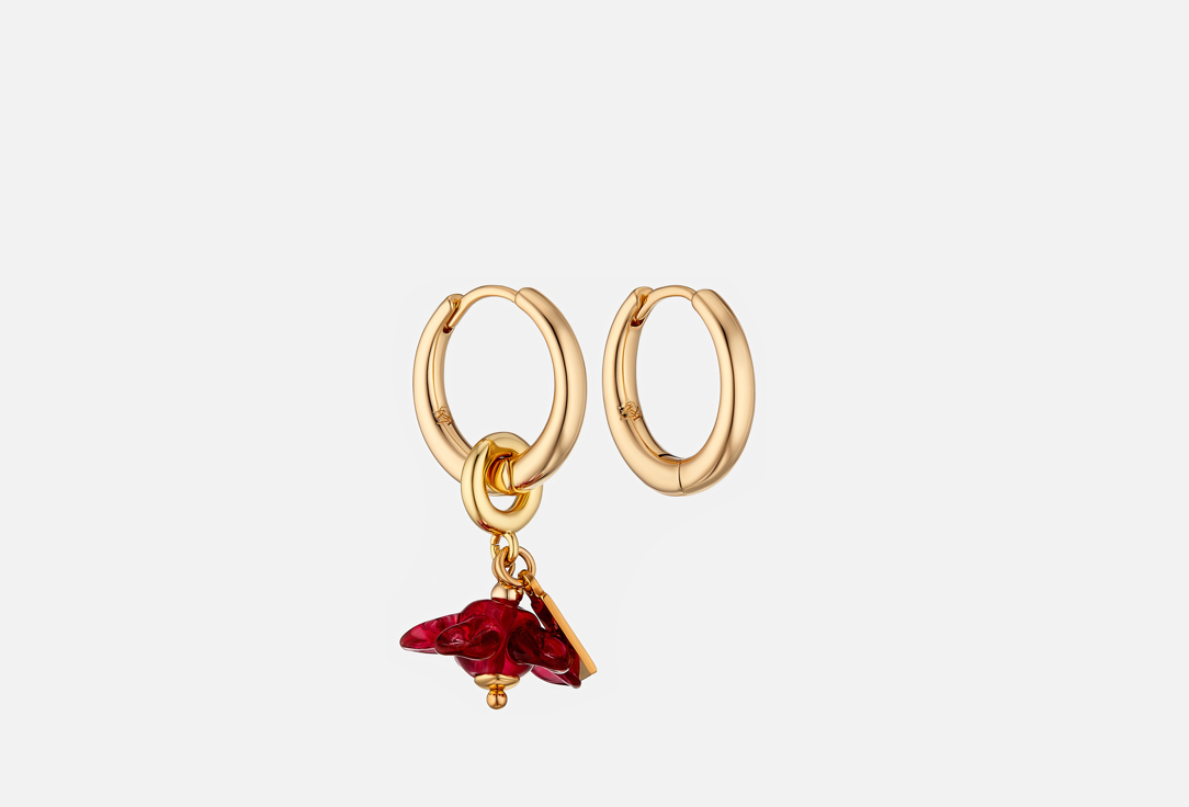 Изображение товара серьги Kotlo Studio Lost Flower Gold-Red