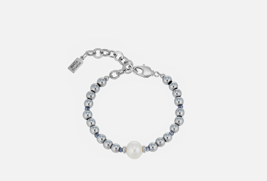 Изображение товара Браслет Micro Alien из жемчуга и гематита в стиле космоса для женщин