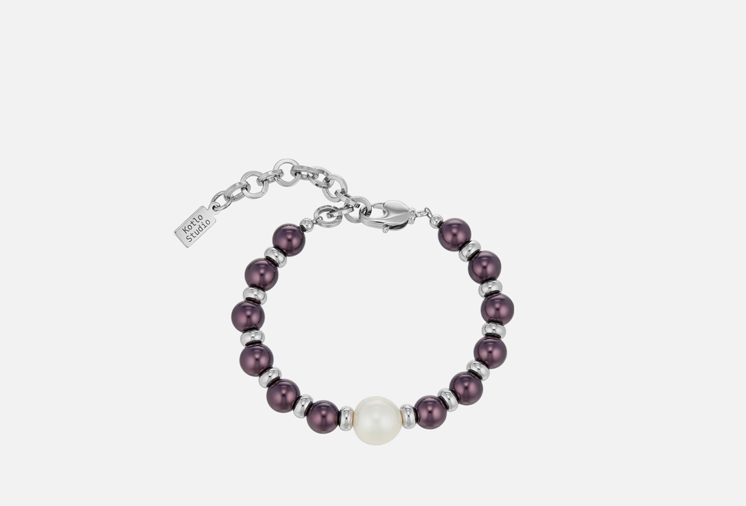 Изображение товара Элегантный браслет с жемчугом Майорка и покрытием родий комфортный для женщин