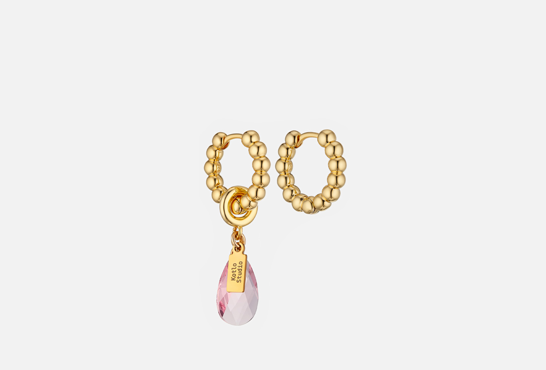 Изображение товара серьги Kotlo Studio Drop Gold-Pink