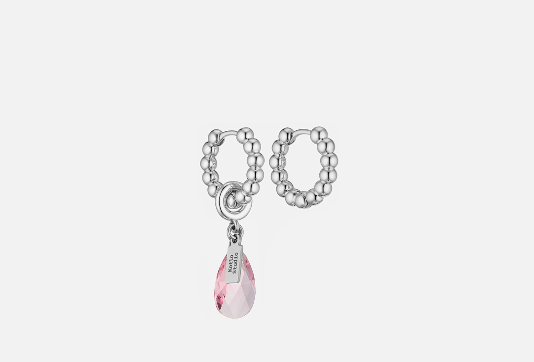 Изображение товара серьги Kotlo Studio Drop Silver-Pink