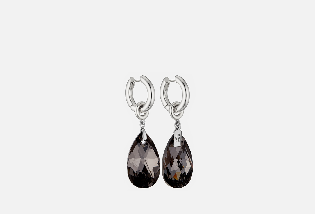 Серьги KOTLO STUDIO Sugar Mommy Silver-Black 2 шт