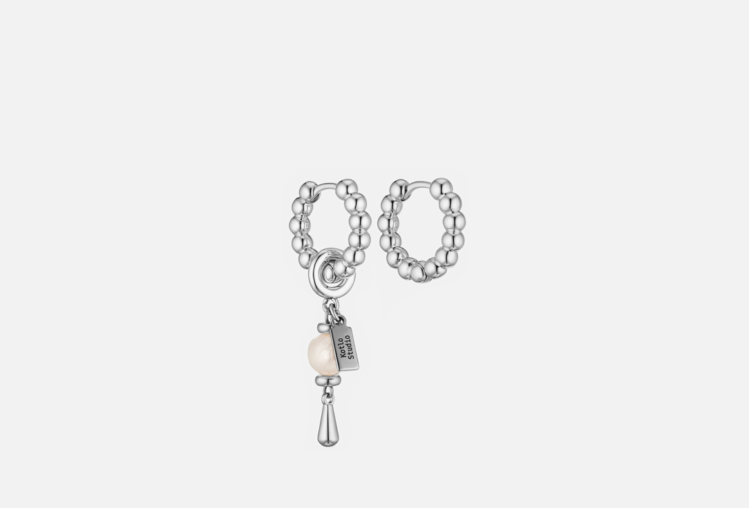 

серьги KOTLO STUDIO, Pearl Drop Silver-White 2 шт