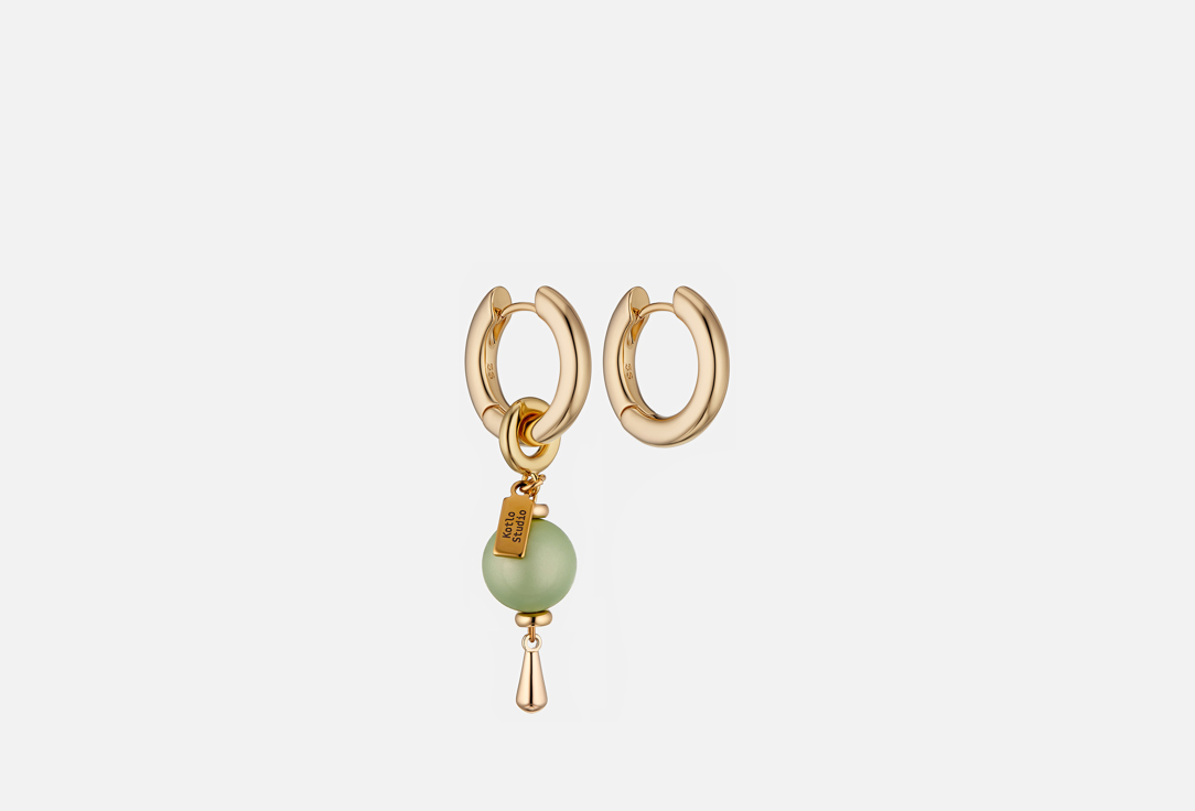 Изображение товара серьги Kotlo Studio Bubble Pearl Gold-Green