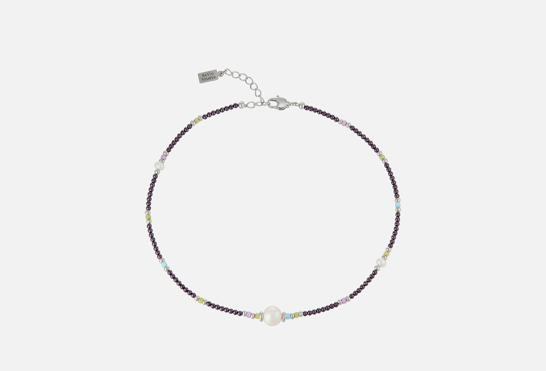 Изображение товара Чокер Kotlo Studio Pearl Touch Silver-Burgundy