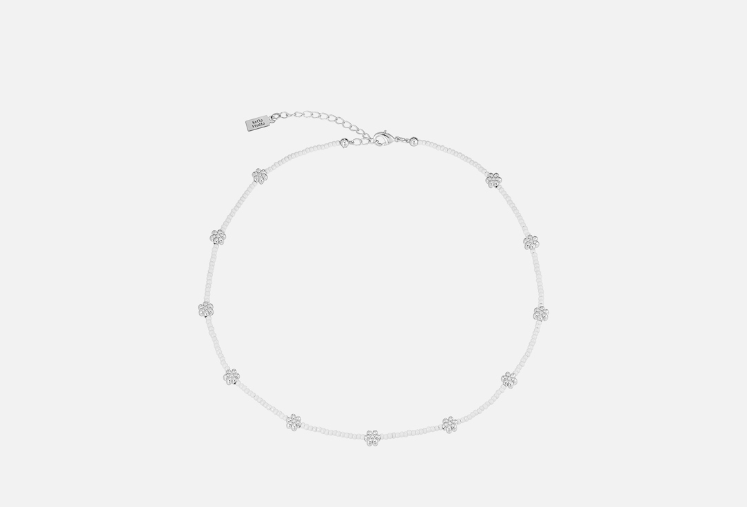 Изображение товара Дизайнерский серебристый чокер с жемчугом майорка для женщин