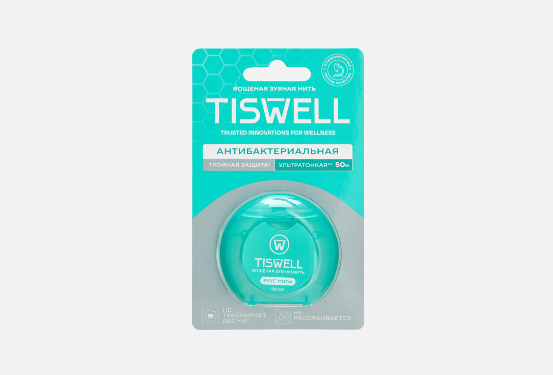 

зубная нить TISWELL, WAXD MINT, 50M