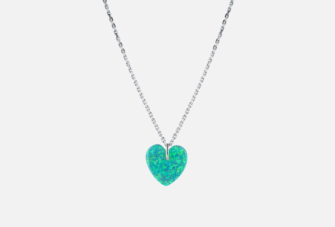 

колье серебряное SKY JEWELLS, Heart green on the beyl 1 шт