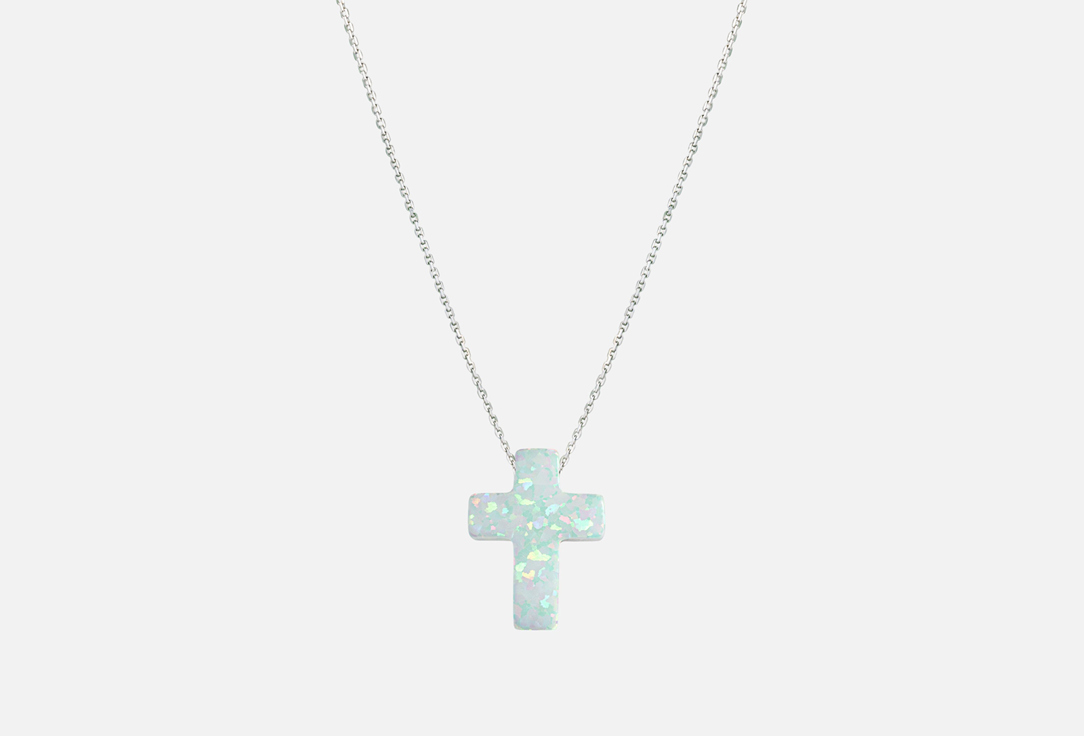 колье серебряное SKY JEWELLS Cross white 1 шт