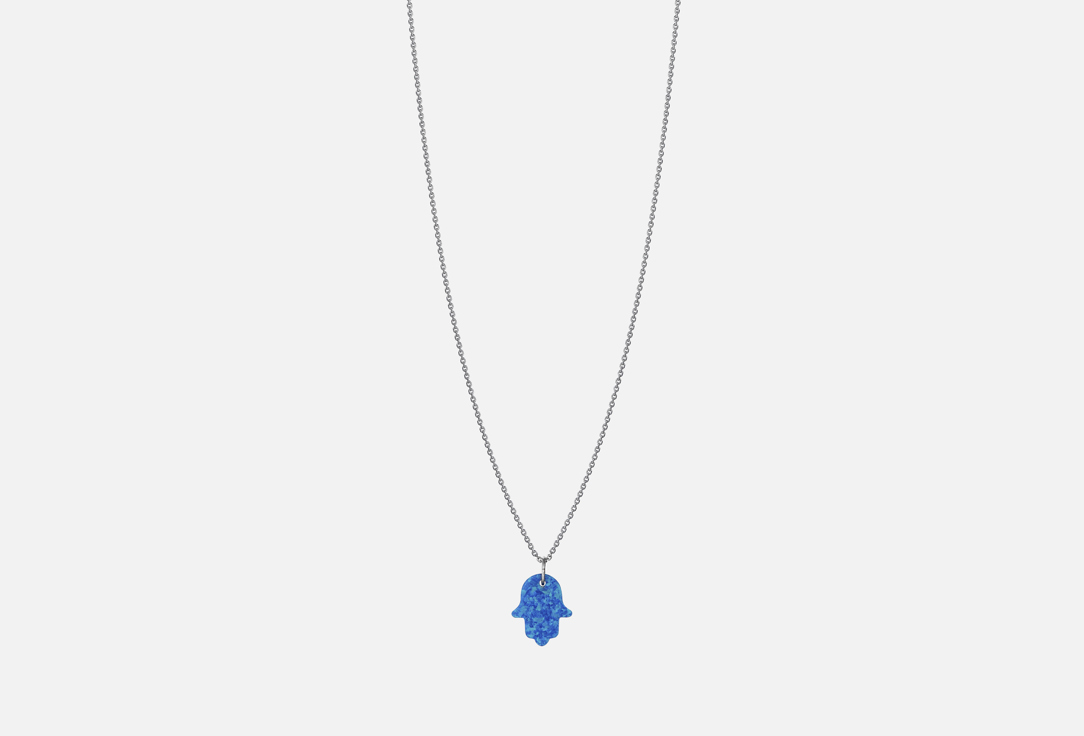 Изображение товара колье серебряное Sky Jewells hamsa dark blue on the beyl
