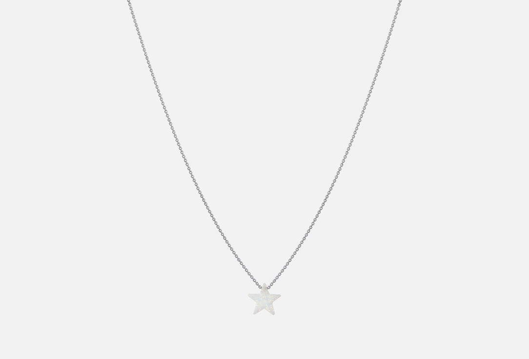 Изображение товара Серебряное колье Sky Jewells с синтетическим опалом и звездой