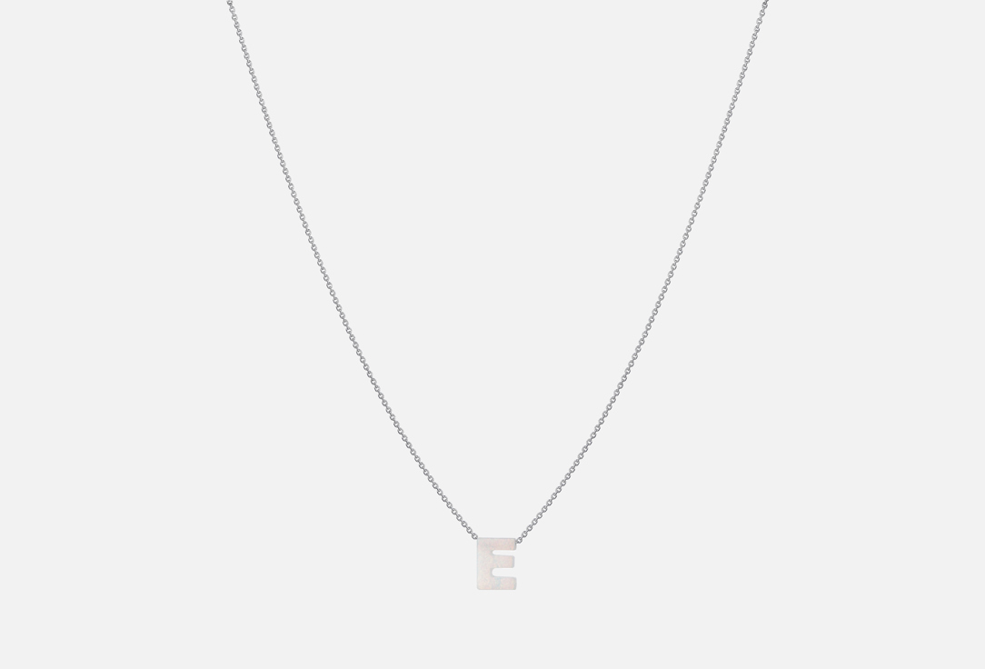 Изображение товара Колье серебряное Sky Jewells с буквой E из опала