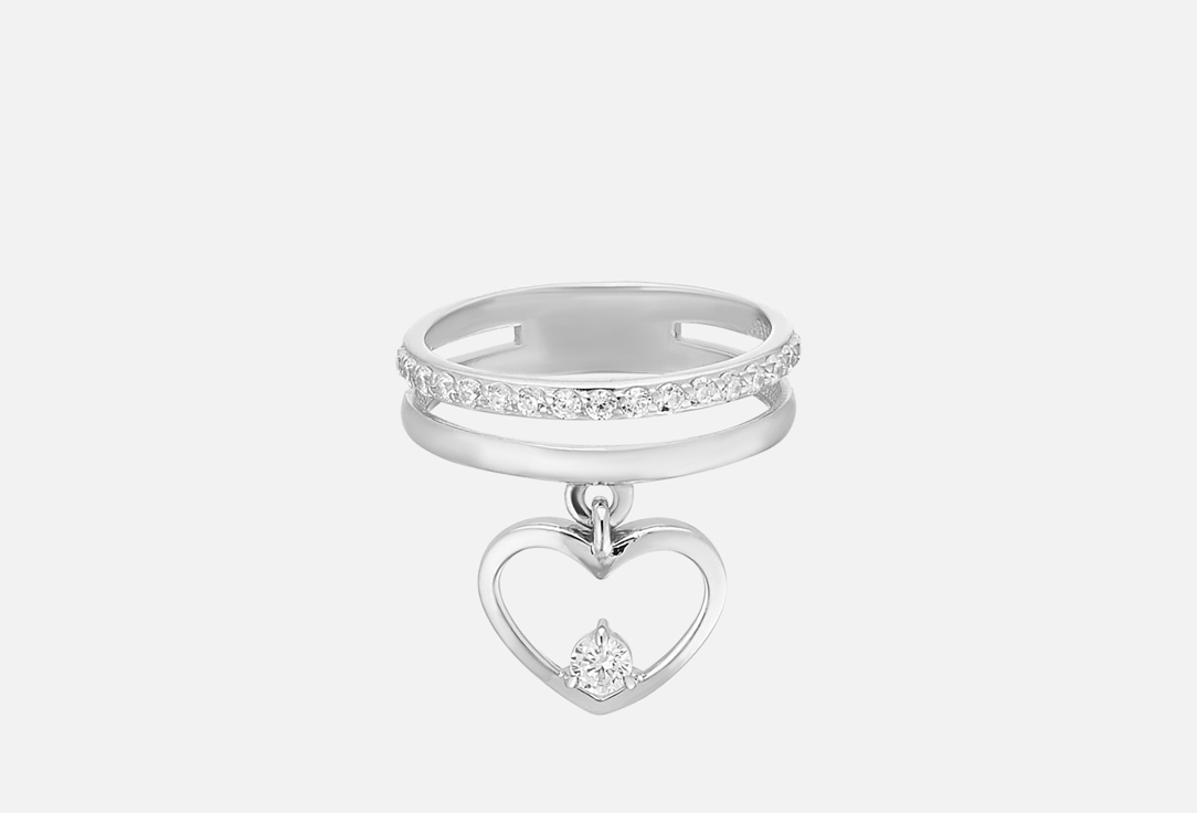 Изображение товара Серебряное кольцо Pepela Jewelry Heart с фианитами 925 проба для женщин