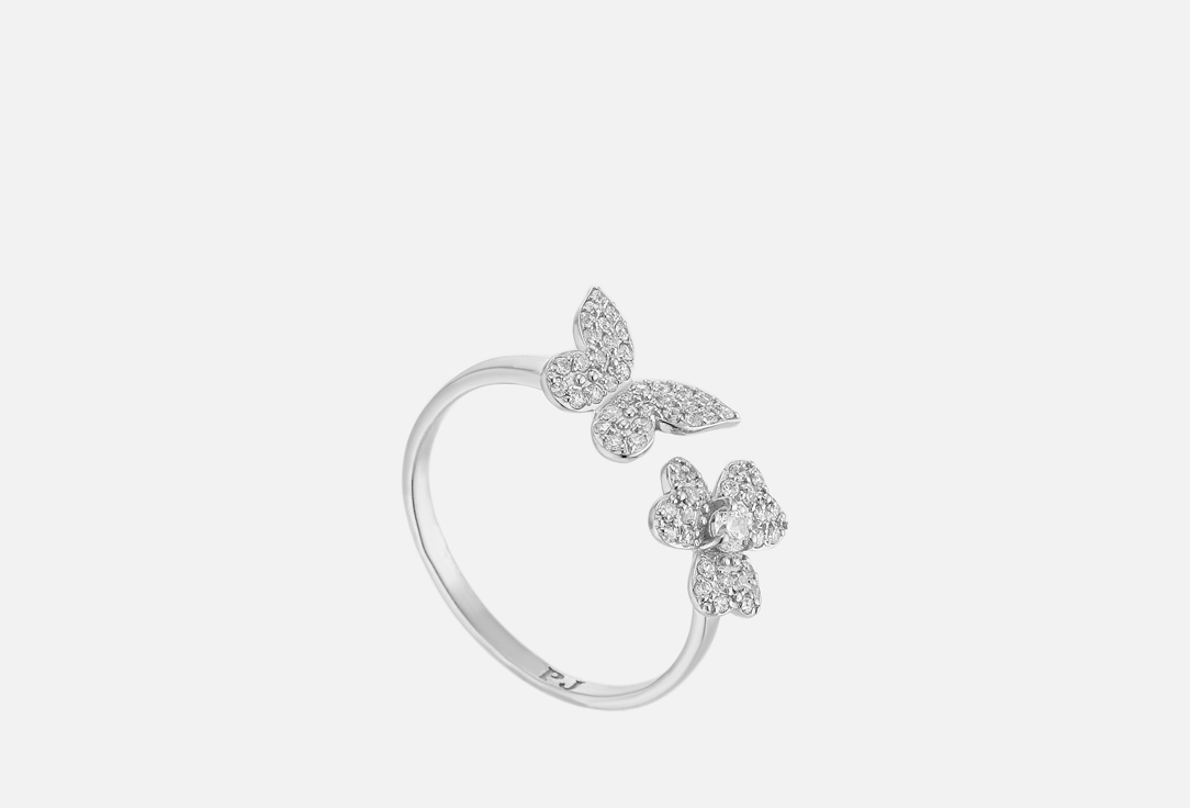 Изображение товара Серебряное кольцо Pepela Jewelry Butterfly and flower 925 пробы с фианитами для женщин