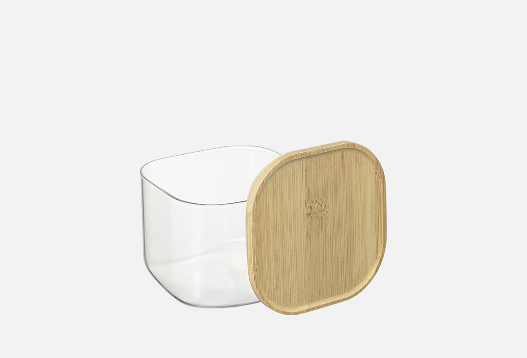 Изображение товара Банка для хранения квадратная Smart Solutions Glass Bamboo