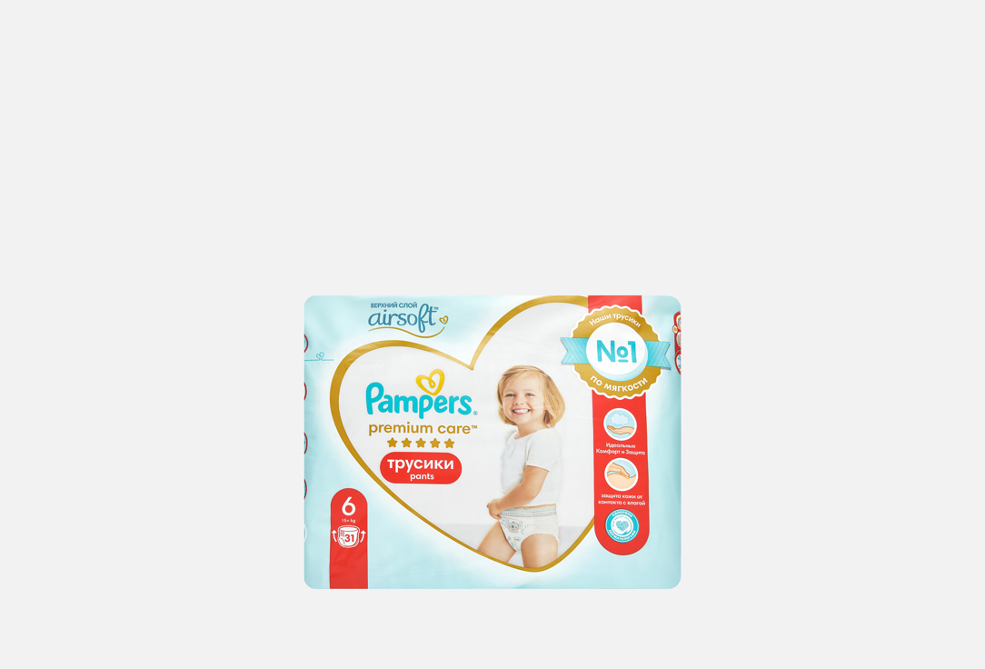 Изображение товара Подгузники-трусики Pampers Premium Care size 6, 15+ кг