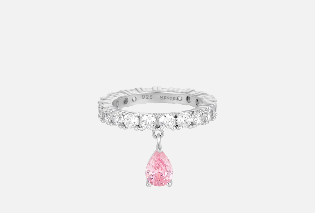 Изображение товара Кольцо серебряное Mendel pink drop pendant