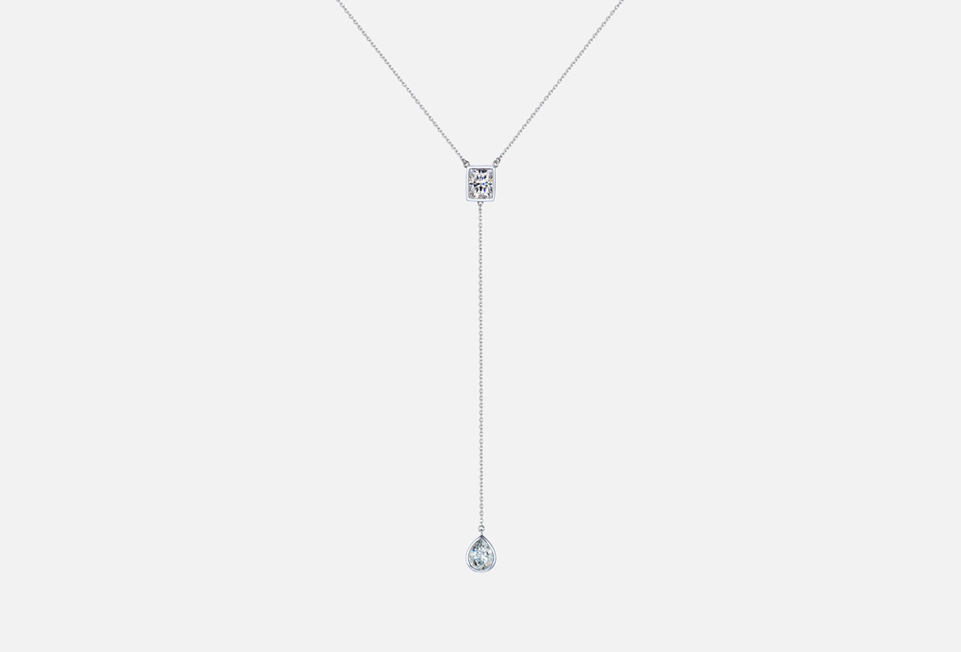 Изображение товара Колье-галстук серебряное Mendel Drop 2 Silver с цирконами