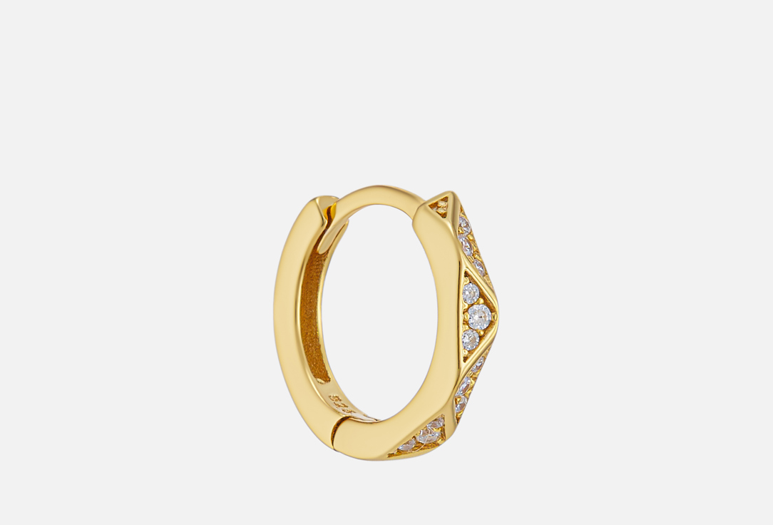 Изображение товара Моносерьга серебряная Mendel Helix Geo Gold