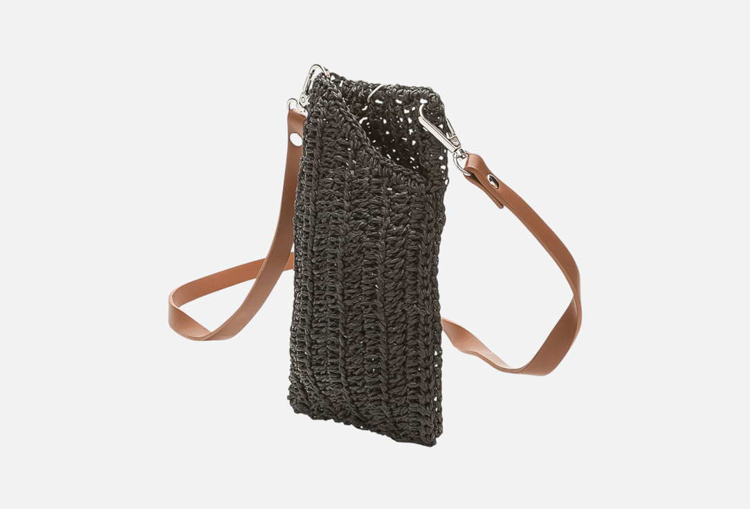 Изображение товара Стильная плетеная сумка KEDDO через плечо черного цвета