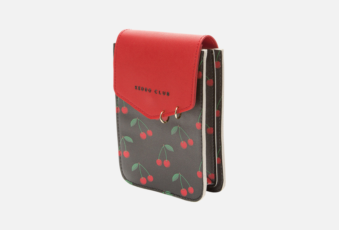 Сумка через плечо из эко-кожи KEDDO COUTURE Черная-красная