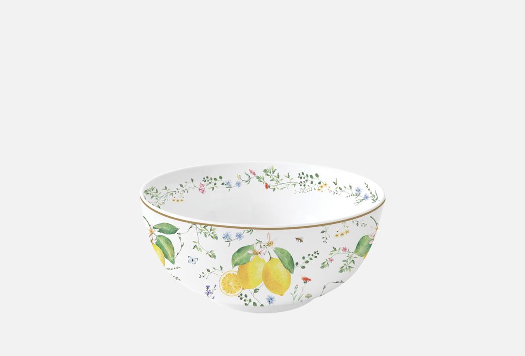 Изображение товара Салатник Easy Life Цветы и лимоны 23 см фарфор для сервировки летних блюд