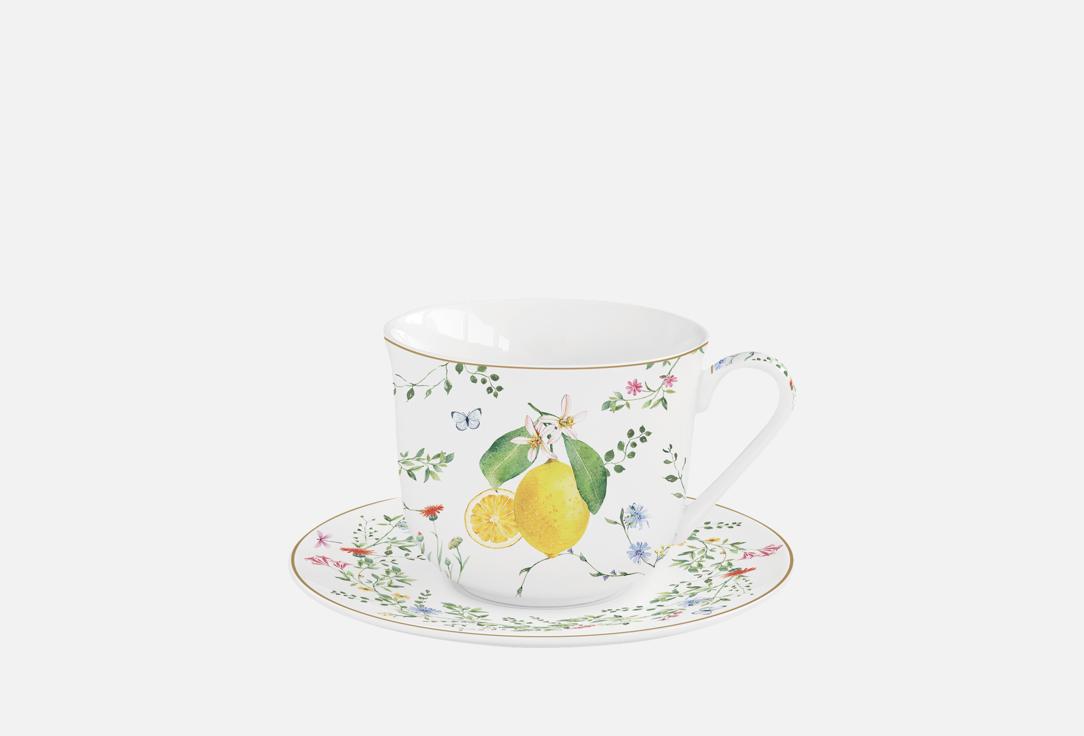 Изображение товара Чашка с блюдцем Easy Life Цветы и лимоны