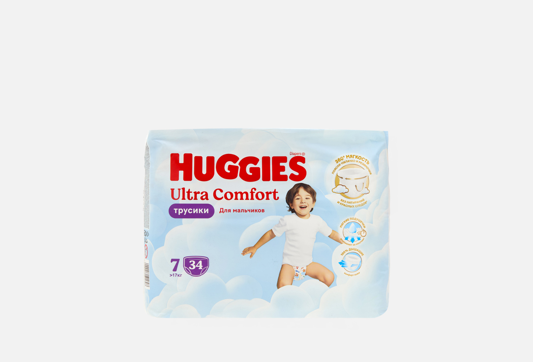 Изображение товара Подгузники-трусики для мальчиков Huggies Ultra Comfort >17 kg