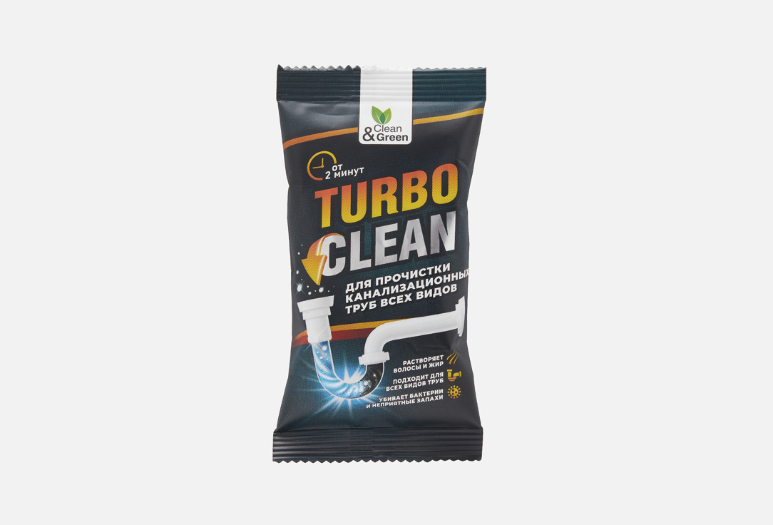 Изображение товара Средство для прочистки канализационных труб Clean&Green Turbo clean
