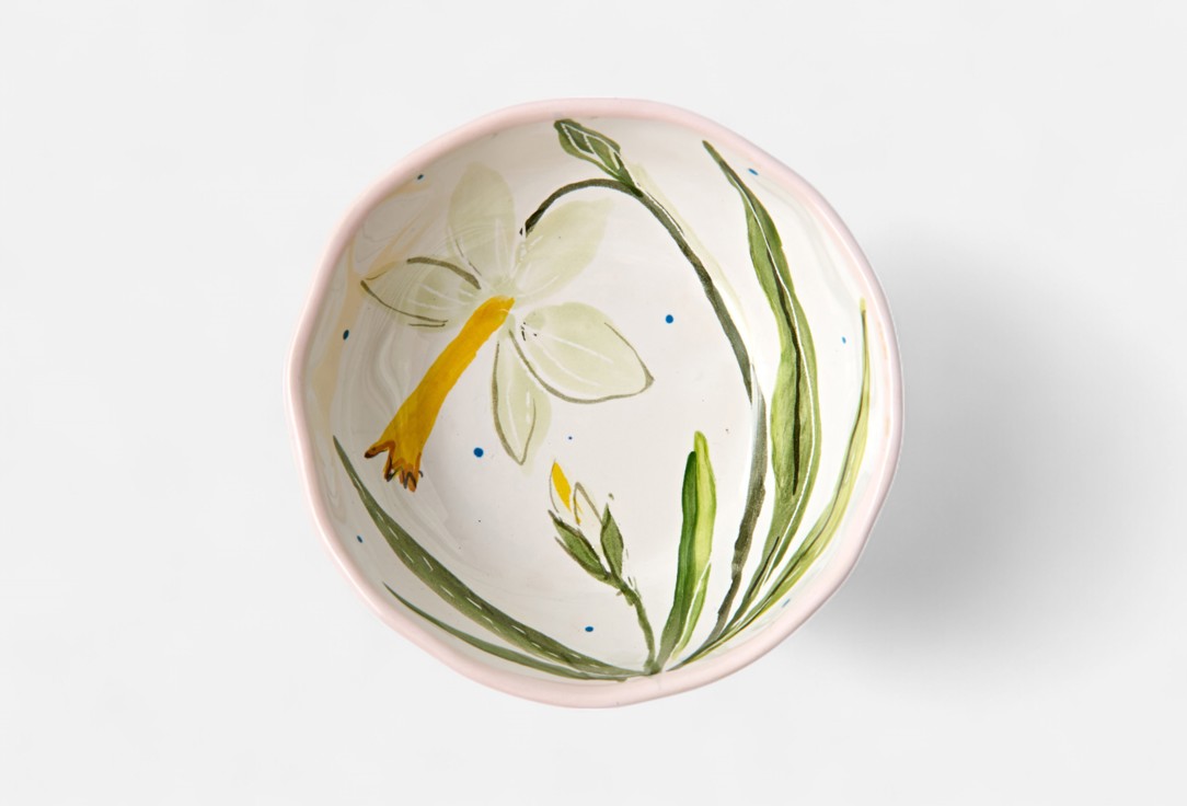 Изображение товара Глубокий соусник из керамики Odaryadarya Нарцисс 140 мл для соусов и десертов