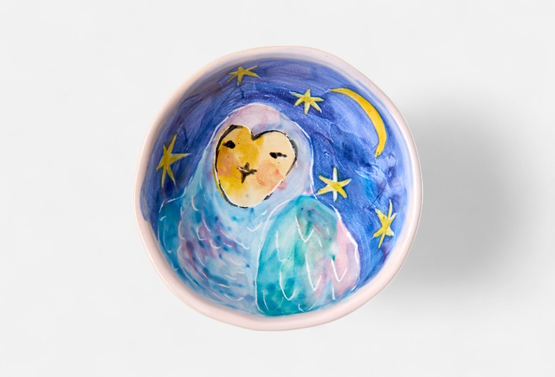 Изображение товара Глубокий соусник Совушка из керамики 140 мл Odaryadarya для сервировки