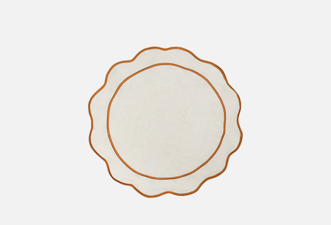 Изображение товара Салфетка под приборы Tkano Anemone, Trendy Ruffles, Ø40 см, карри