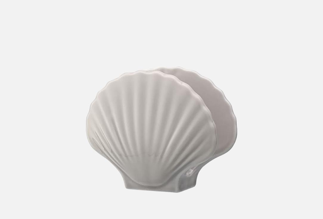 Изображение товара Салфетница Tkano Pearl коллекция Sea Treasures серый фарфор ракушка