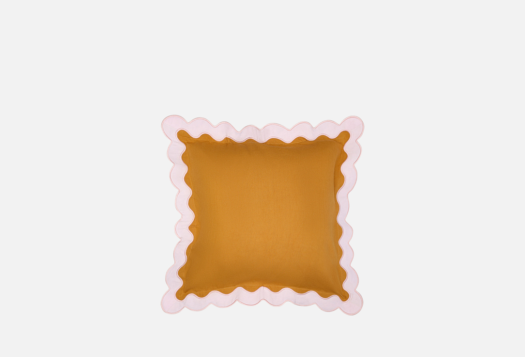 Чехол на подушку TKANO С контрастным кантом, розовый, Trendy Ruffles, 40х40 см 1 шт