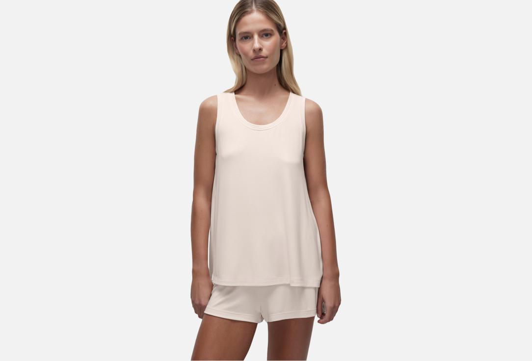 Изображение товара Женская кремовая майка из мягкой трикотажной ткани с модалом для ежедневного ношения