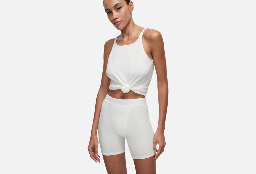 Изображение товара Шорты Belle YOU молочные женские из хлопка с эластичным поясом