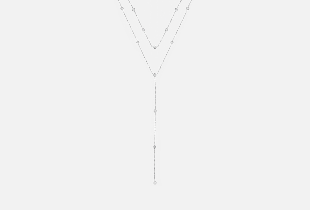 

Двойное колье серебряное THE SI, Double necklace 1 шт