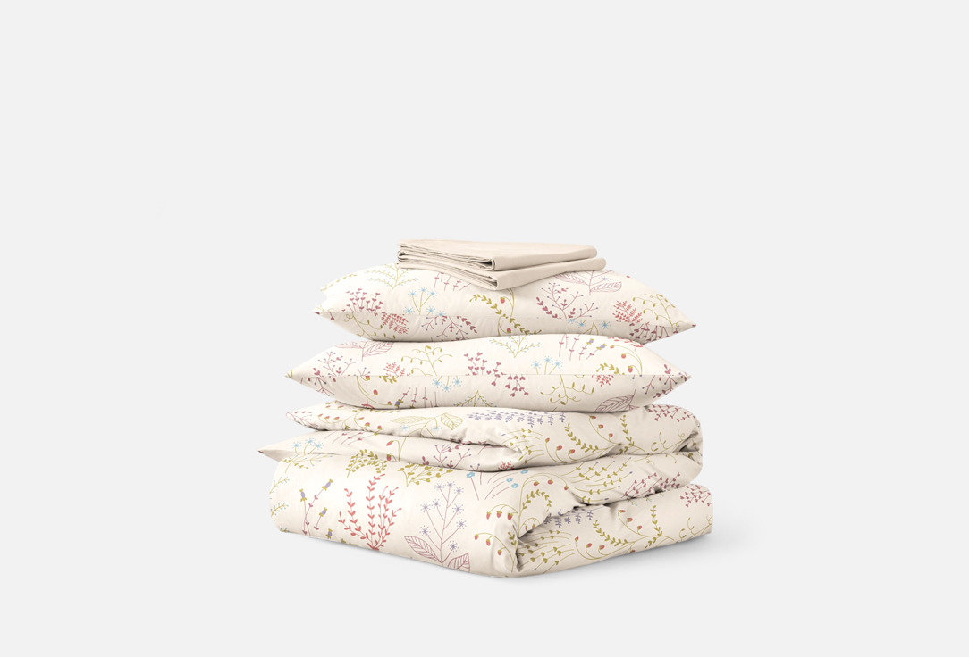 Изображение товара Комплект постельного белья Ночь Нежна Эль, бязь, наволочки 70х70, полутораспальный