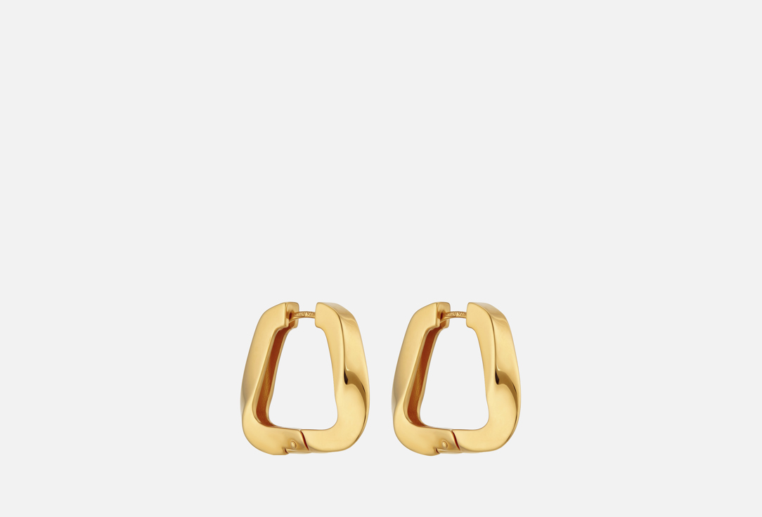 Изображение товара Серебряные серьги хулахупы с позолотой CREMA 23 мм для женщин