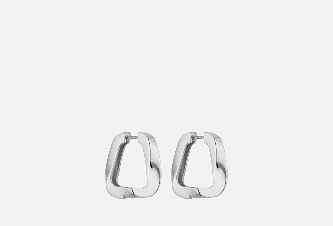 Изображение товара Серьги хулахупы серебряные The very thing CREMA 23 мм 925 пробы