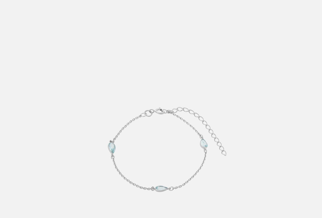 

Браслет серебряный SUN SOUL JWL, С грушами кварц 1 шт