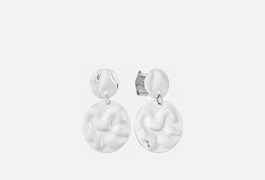 Изображение товара Серебряные круглые серьги-пусеты JUVEDEL из серебра 925 пробы